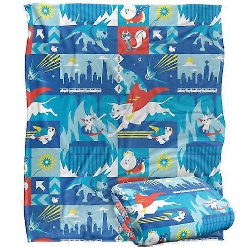 DC Comics League Of Super Pets Character Collage Blanket