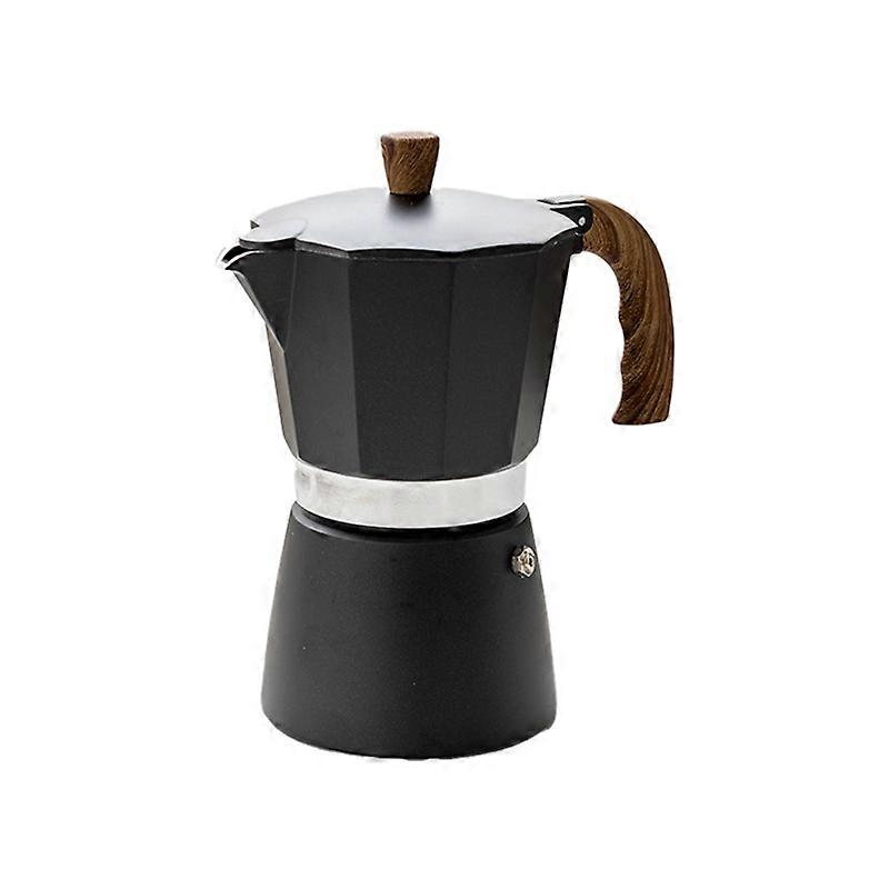 3 Cup Moka Coffee Pot Espresso Maker(150 Ml Black)