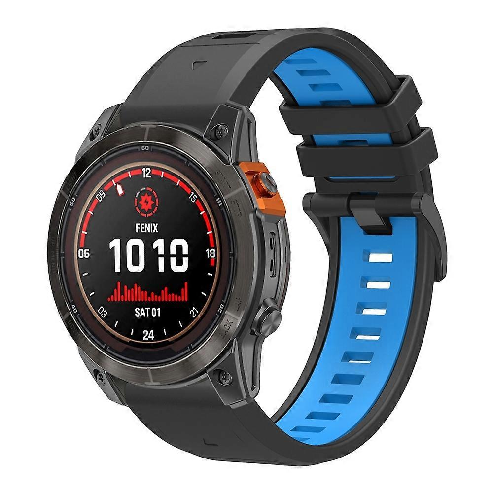 Two Color Quick Release Silicone Watch Band with Tool