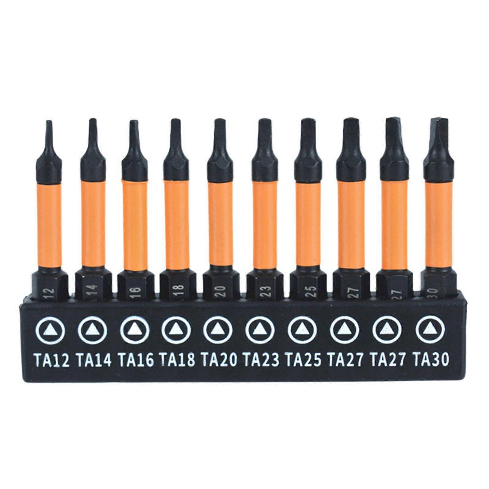 10Pieces Ergonomic Screwdriver Triangular Bit NonSlip Design for Accurate Operation Suitable for Multiple Use Tool