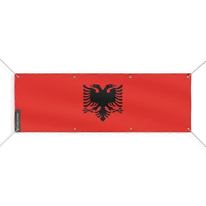 Albania Flag Banner 8 Grommets 120x360 cm