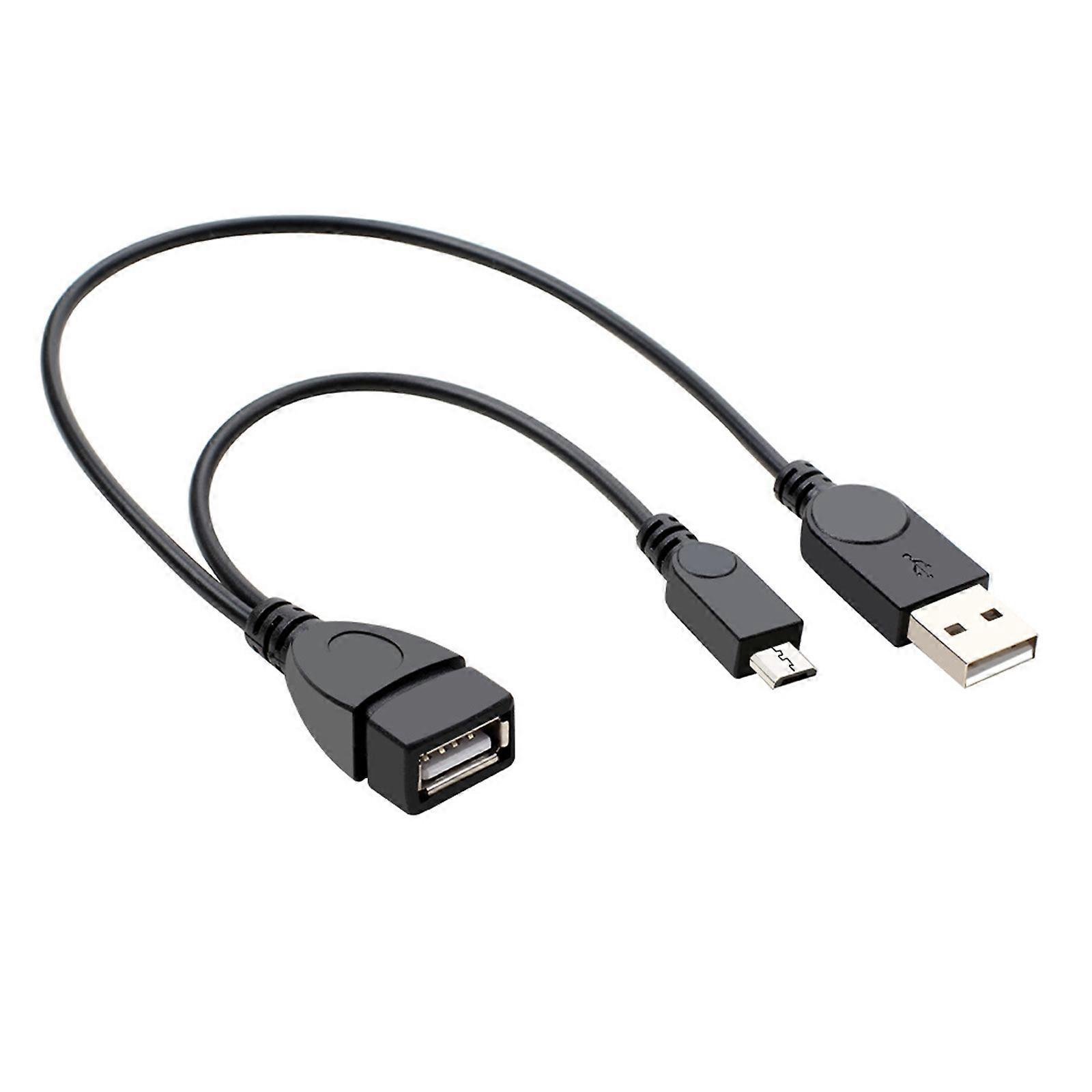 Double Function MicroUSB OTG Adapter USB Female to MicroUSB/USB OTG Adapter Cable Connecting Keyboards Mouse Flash Drive
