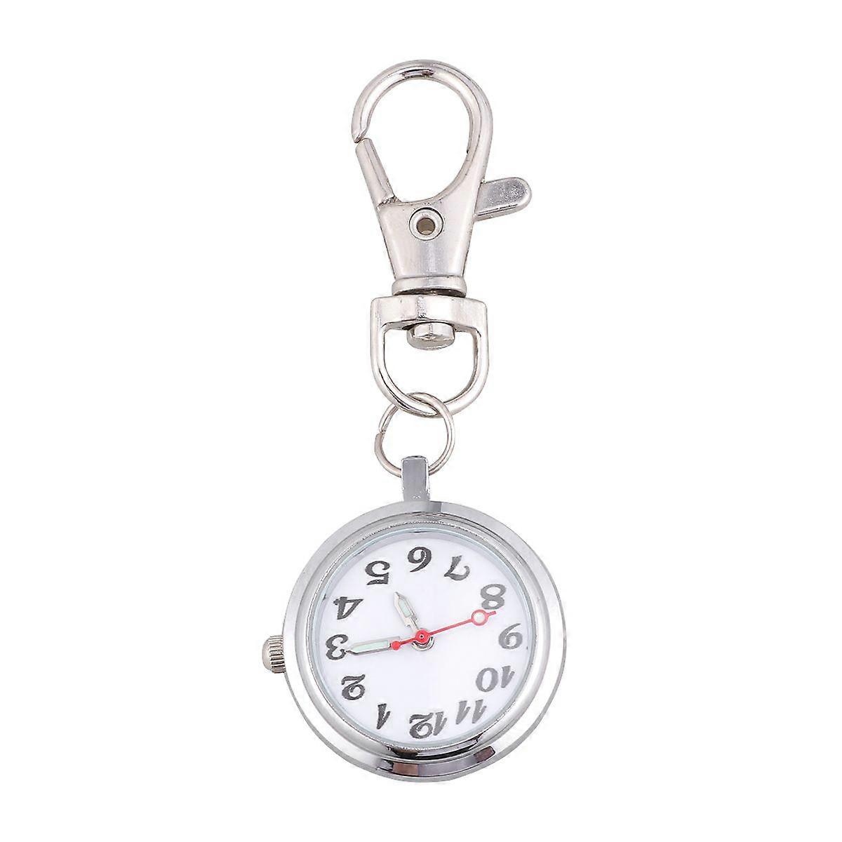Keychain Pocket Watch Quartz Watch Large Number Couples Watch for Children Men Couples (Large Number