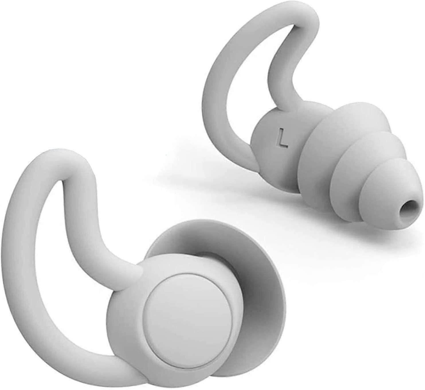 Earplugs for Sleeping, Silicone Noise Canceling Earplug, Soft Waterproof Earplug, Hearing Protection Earplugs, for Snoring, Traveling(White)