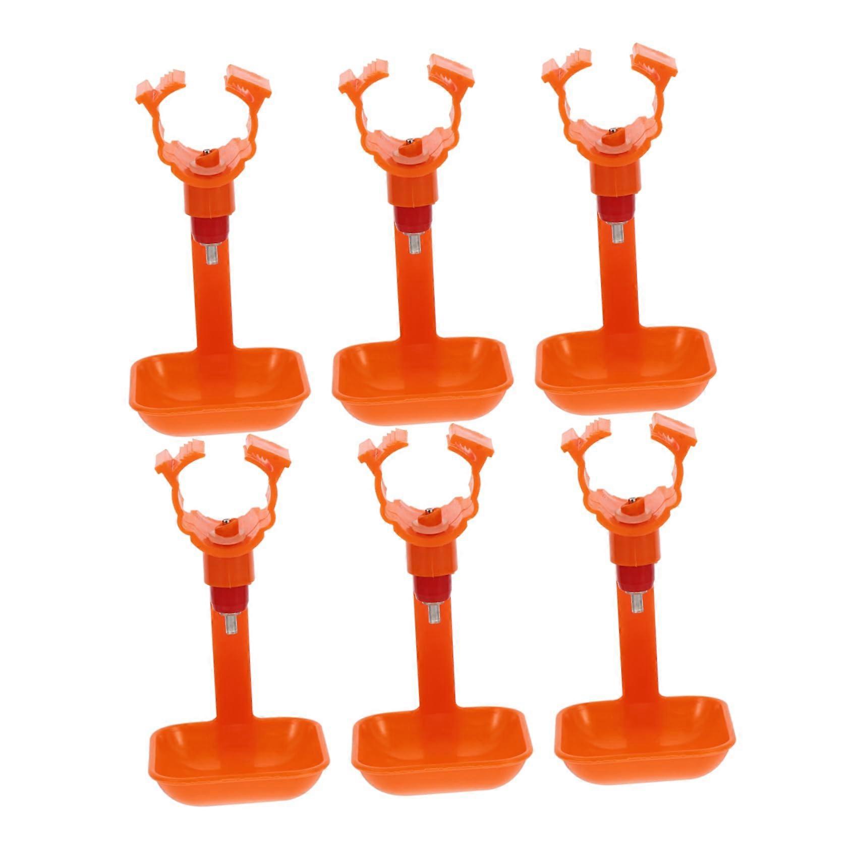 Brood Water Cups 6-Pack Plastic Refillable Drinker With Automatic Drip For Chicks, Chickens, Pigeons, And Quail