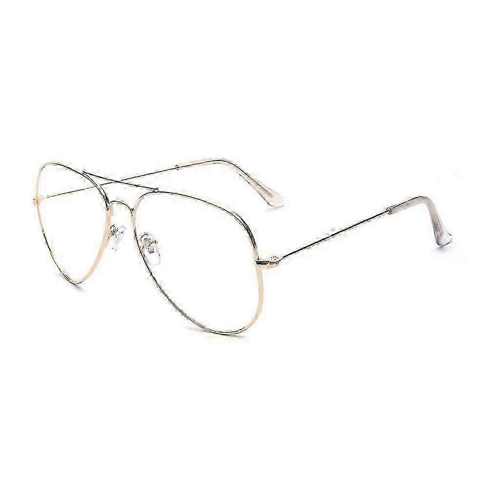 2025 Retro Metal Frame Glasses with Decorative Design for Fashion Accessories & Costume Use (Non-Prescription)