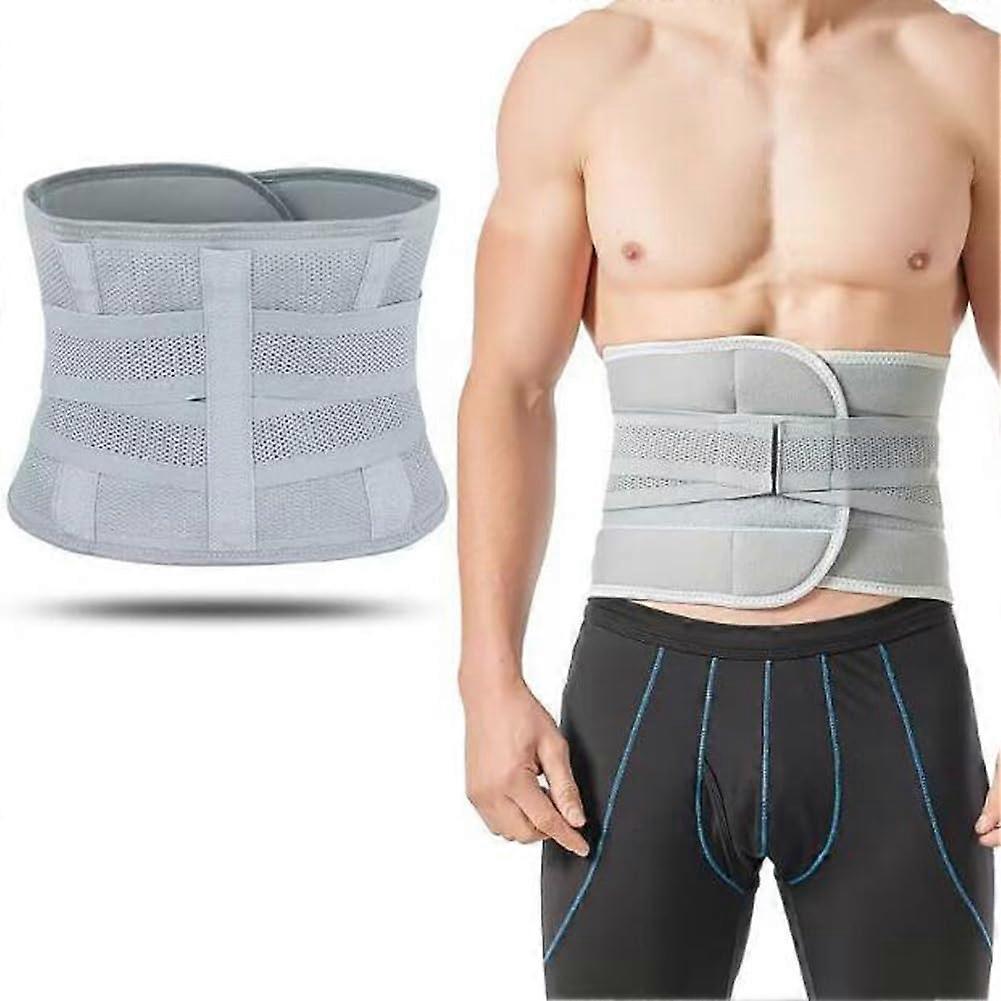 Waistband Compression Strap Support Belt For Fitness Running And Training Gray Size XXL