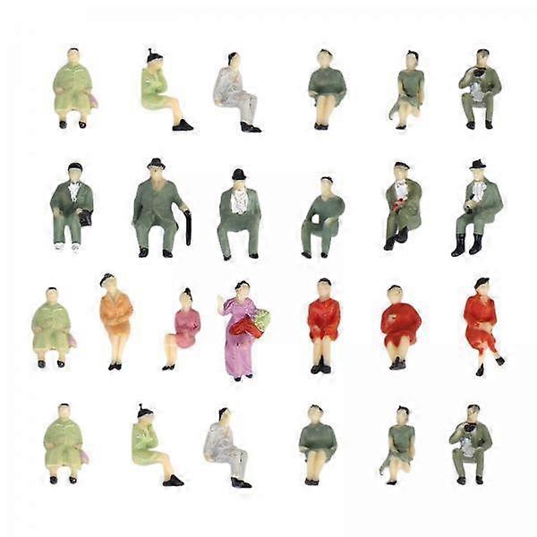 5x 25 Pieces HO Scale 1:87 Figures for Model Train Environments