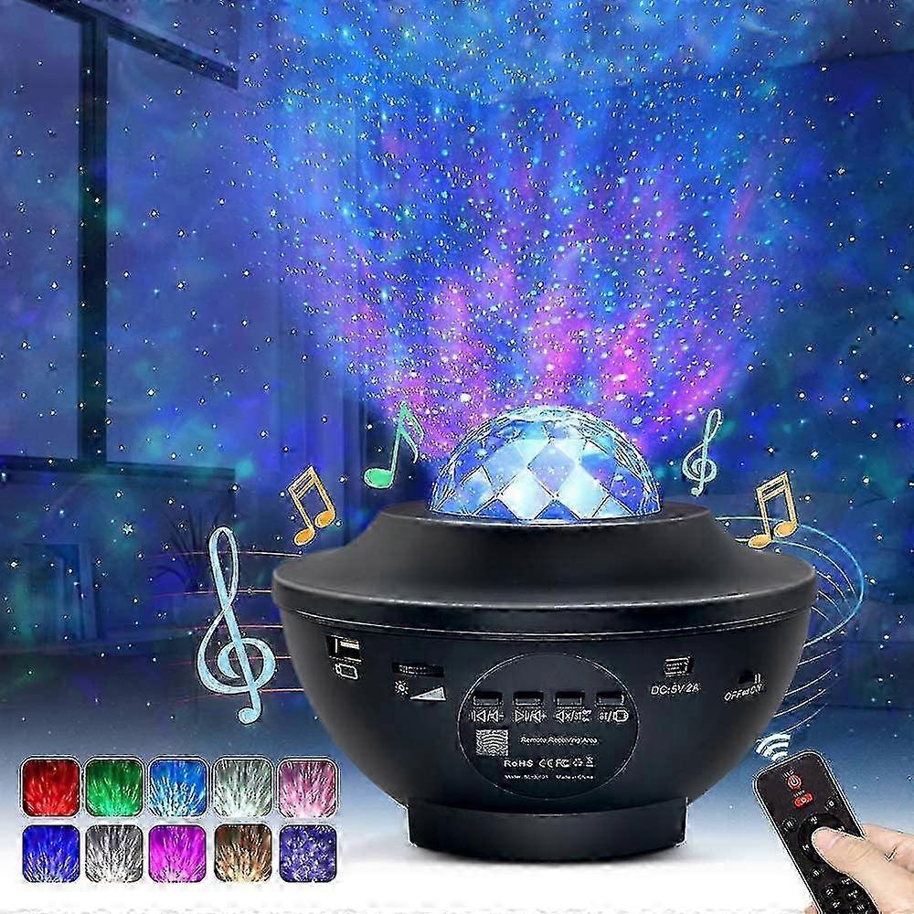 Starry Sky Projector Lamp with Remote Control, Timer Functionality and Bluetooth Speaker, Ideal for Creating Ambiance