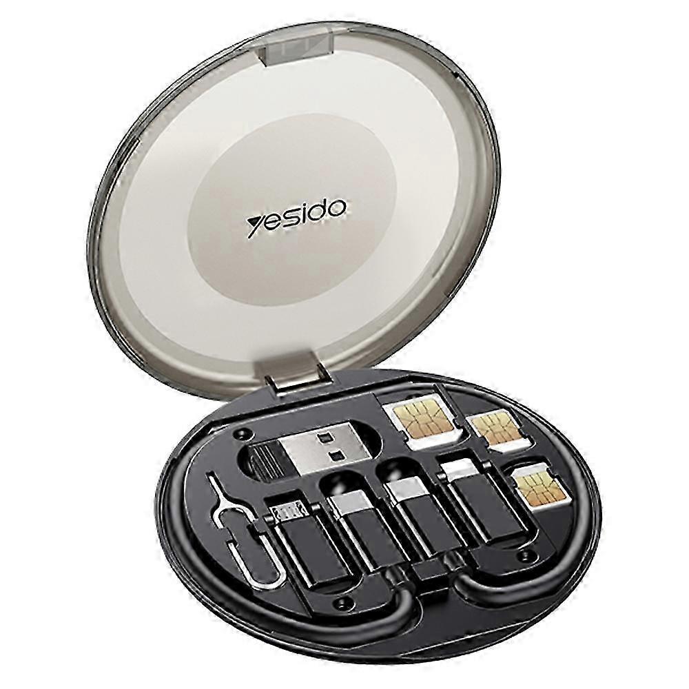 Type A Multi-Function 60W Charging Data Cable 6-in-1 Adapter Cable Set with Storage Box