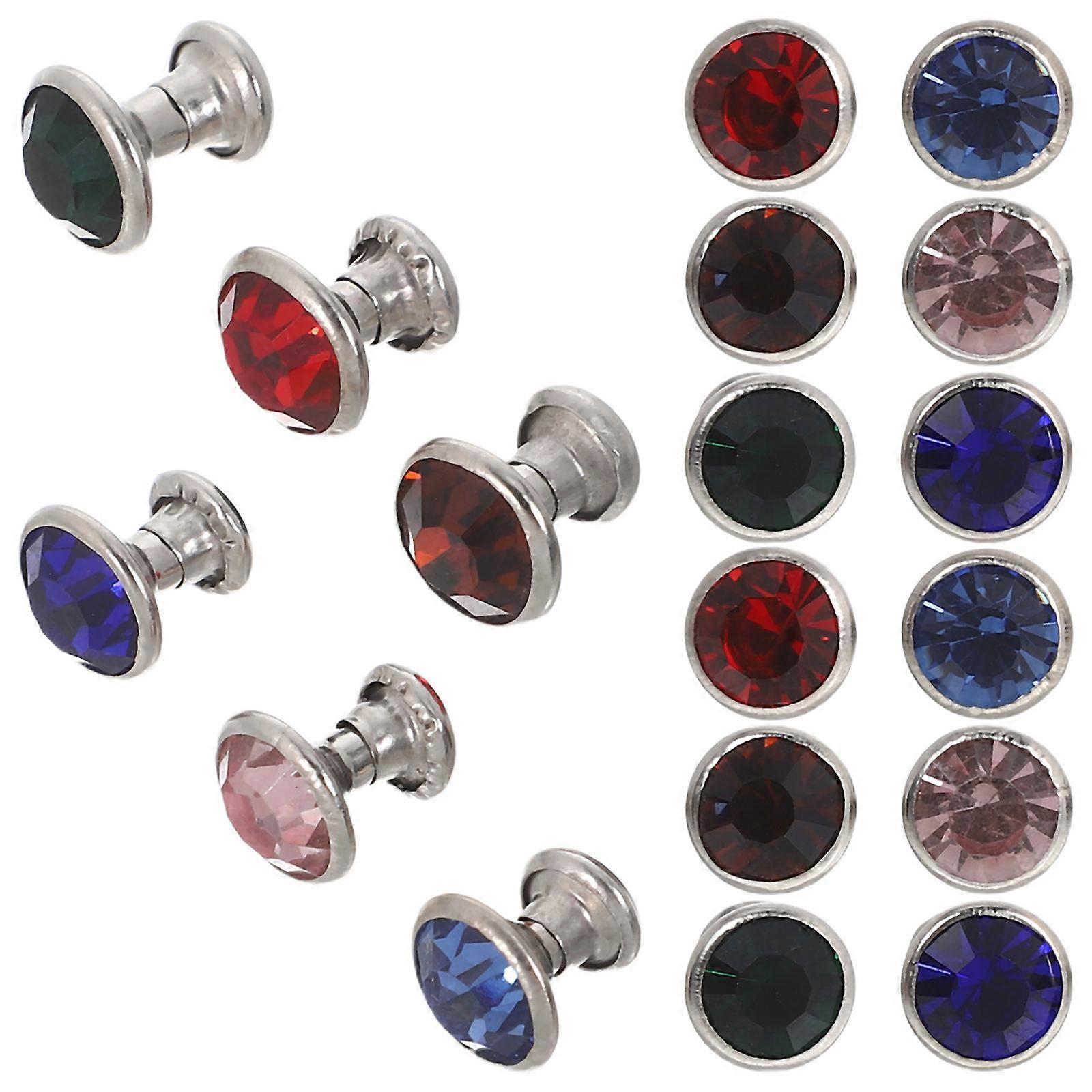 120pcs Colorful Crystal Rivets for DIY Crafts Decorative Studs for Bags, Shoes, Belts & Garments