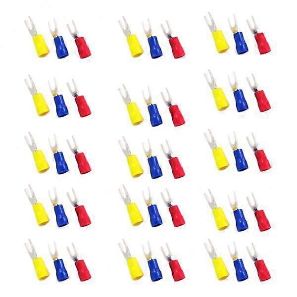 2xSet of 150pcs Crimping Wire Spade Fork Terminal Connector U Shape SV2-3.2