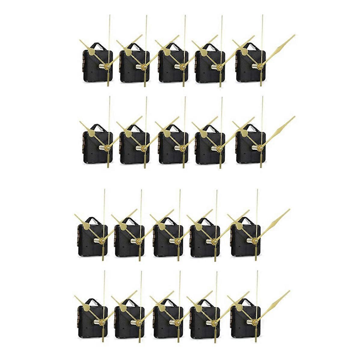 20Pcs DIY Silent Movement Spindle Hands Wall Quartz Clock Movement Mechanism Repair Tools Part Cloc
