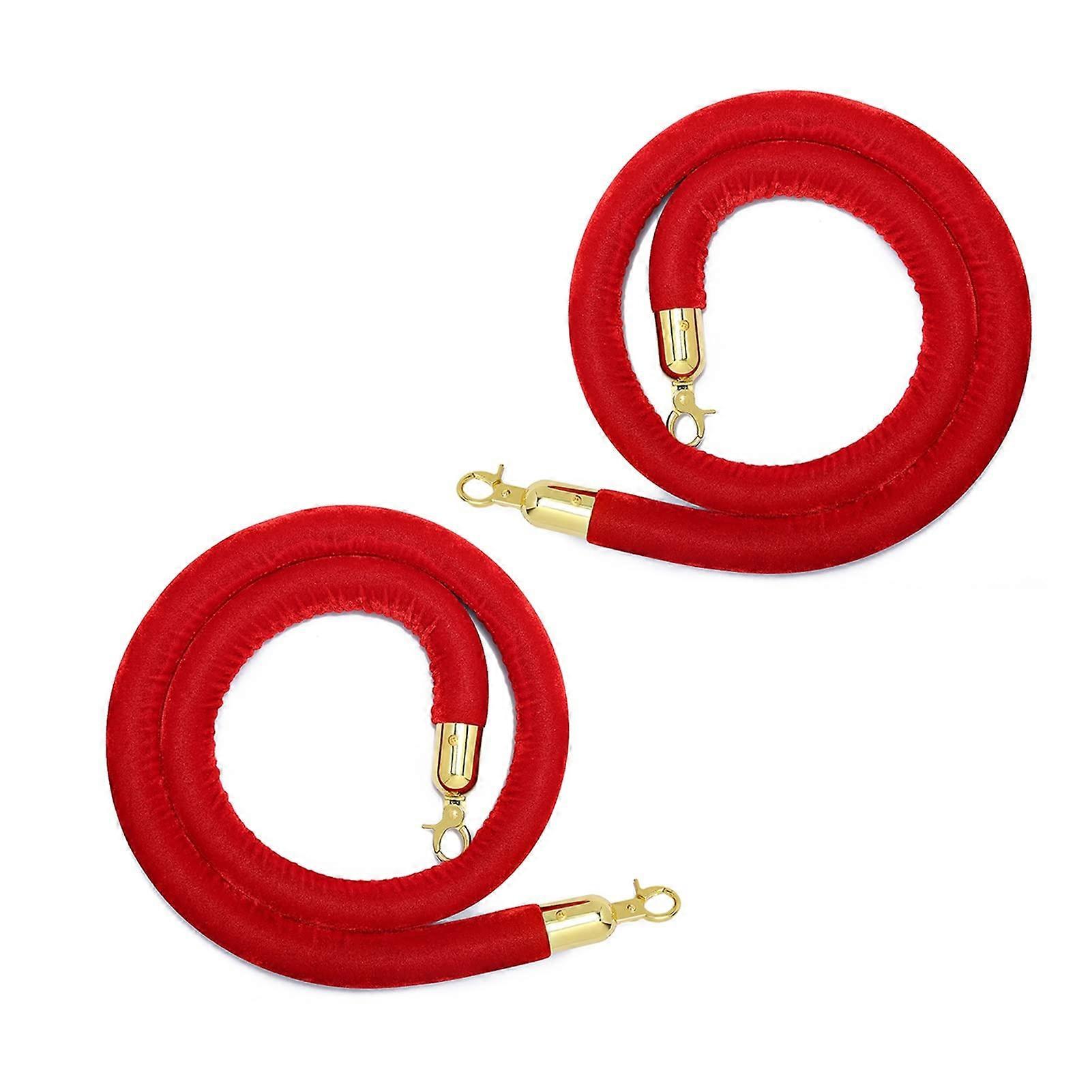 velvet barrier rope with polished golden hooks, durable for crowds