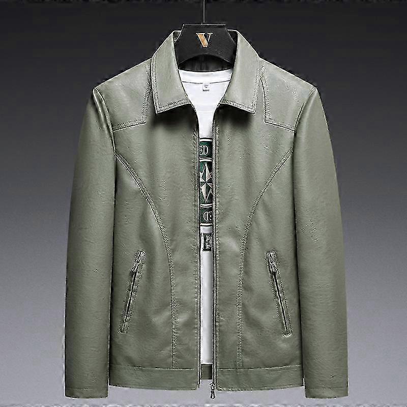 Herbst Herren Revers Lederjacke Koreanische Herren PU gewaschener Ledermantel Plus Size Lederjacke Herren