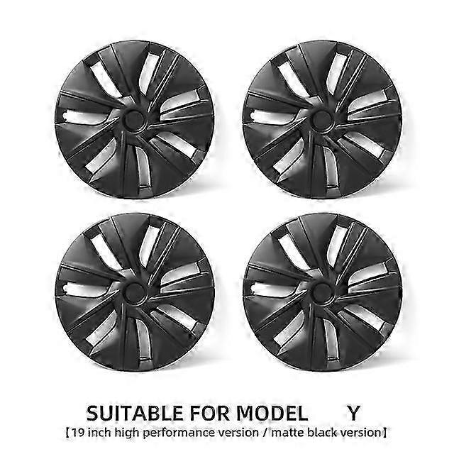 4PCS Wheel Cap Car Replacement Hubcap 19-Inch Automobile Wheel Cover Kit for Compatible Brand Model Y 2021 Wheel Cap Set