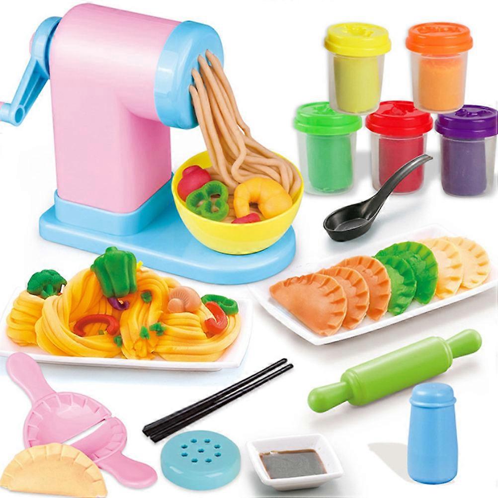 Color Clay Noodle Maker Classroom Tool Imagination Training Plastic Material 29x22x6cm 1Set