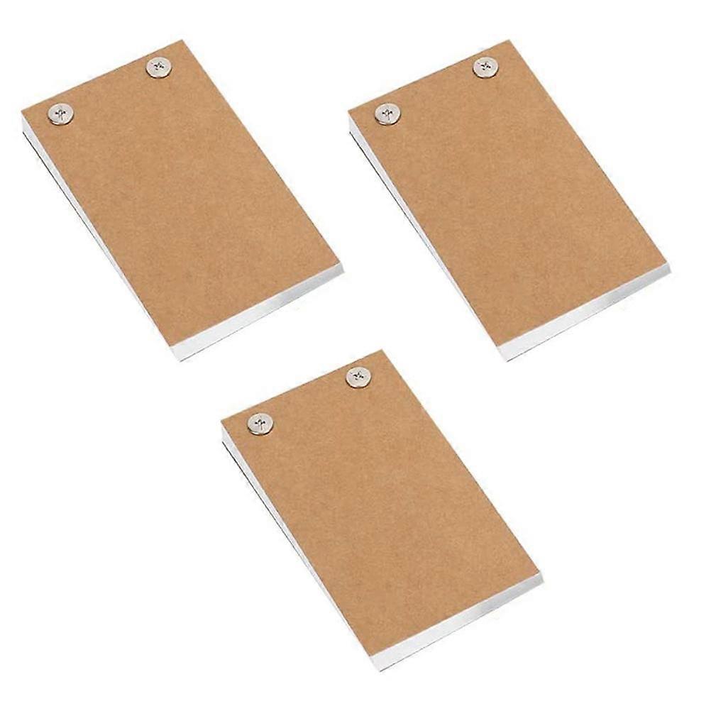 3 Pcs Mini Memo Pads with Removable Screws Drawing Paper for Writing