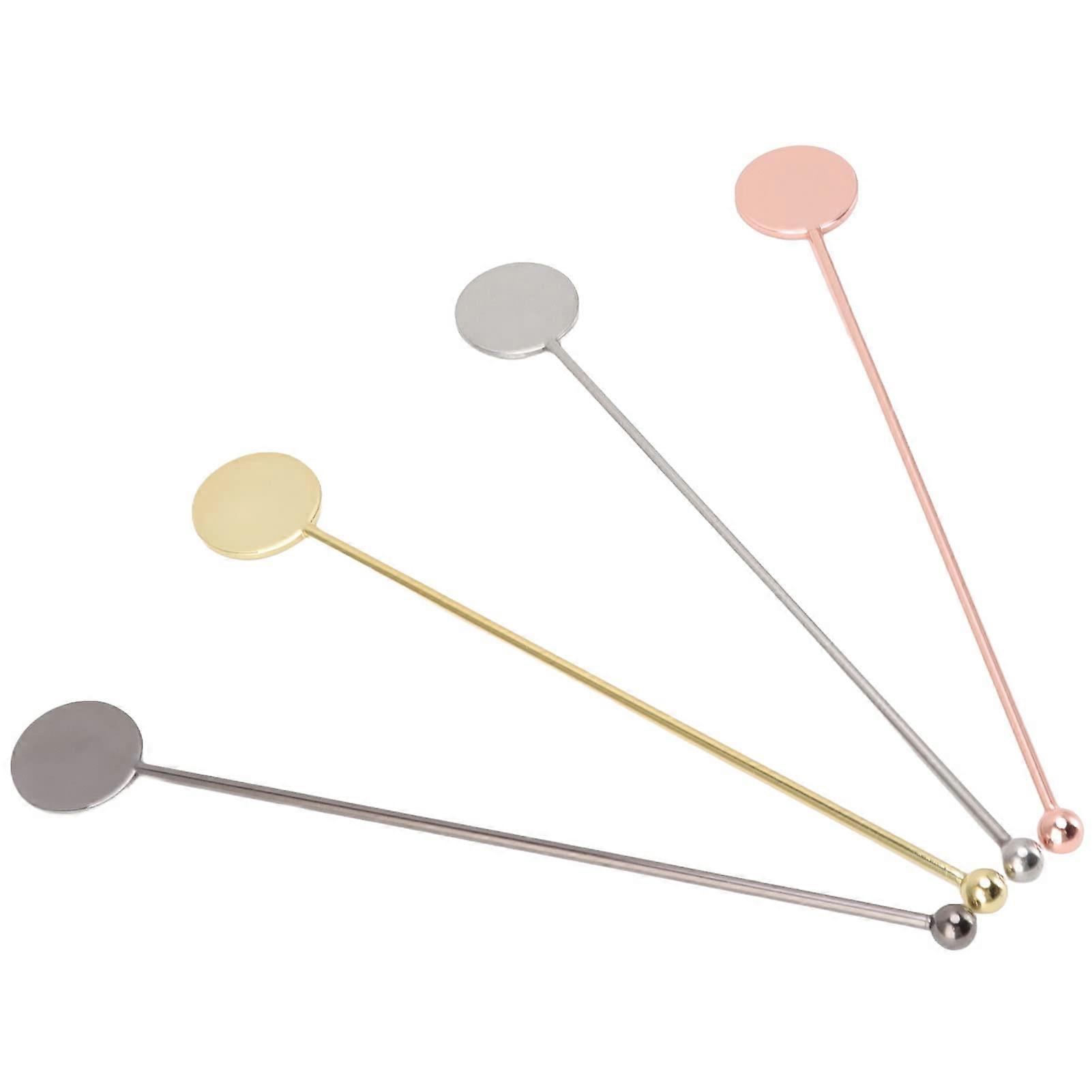 4 Pcs Coffee Stirrers, Coffee Stirrer Swizzle Sticks, Coffee Drink Stirrers, Cocktail Drink Swizzle Stick for Home, Bars, Pubs and Restaurants