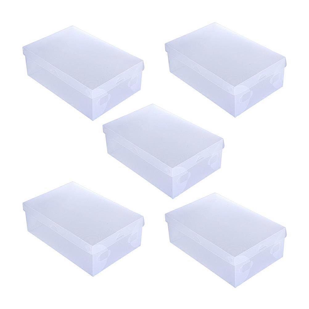 Transparent Plastic Shoe Organizer for Women 5pcs PP Material Ideal for Home Office or Dorm