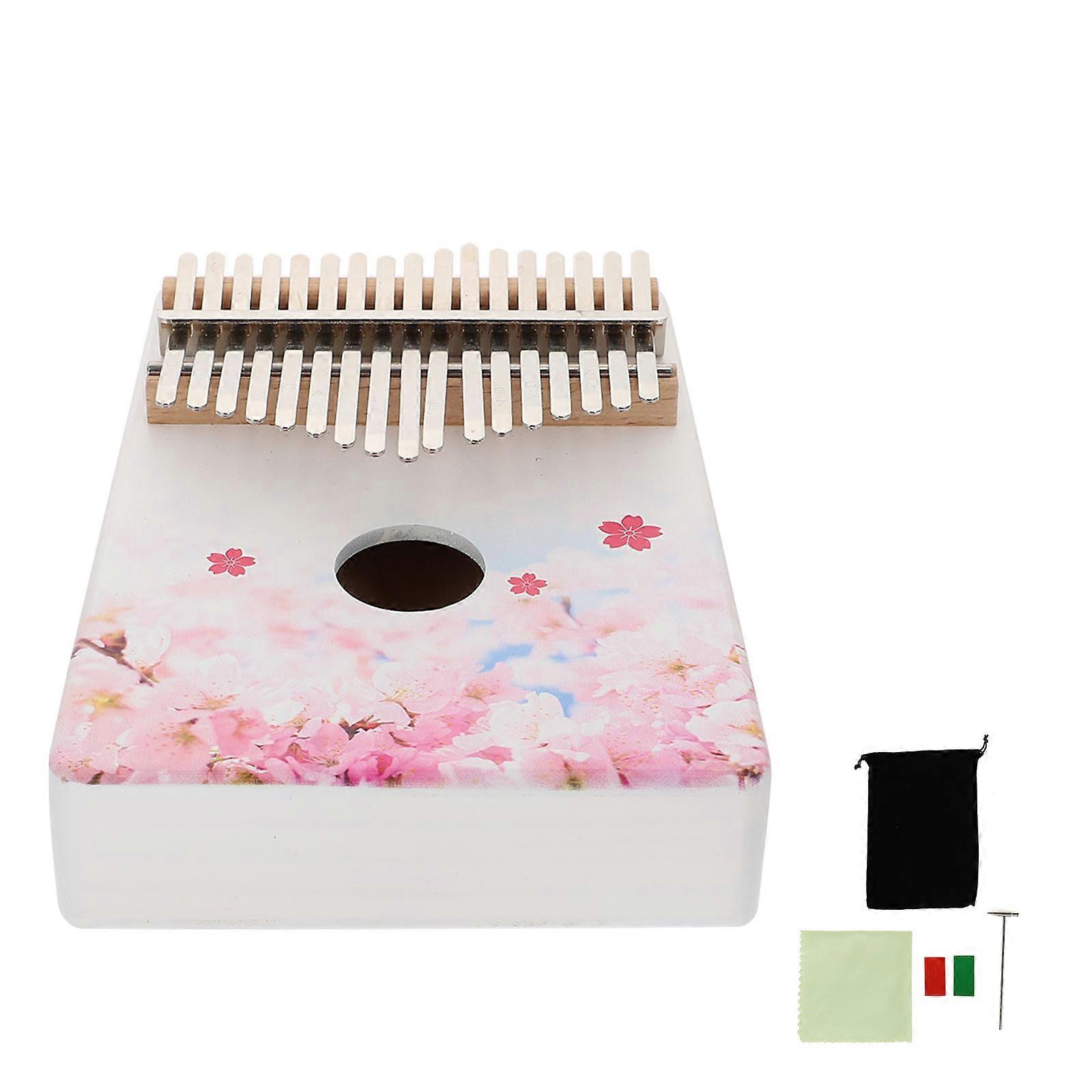 Portable Music Instrument Kalimba Thumb Piano for Playing with Synthetic Material Pink