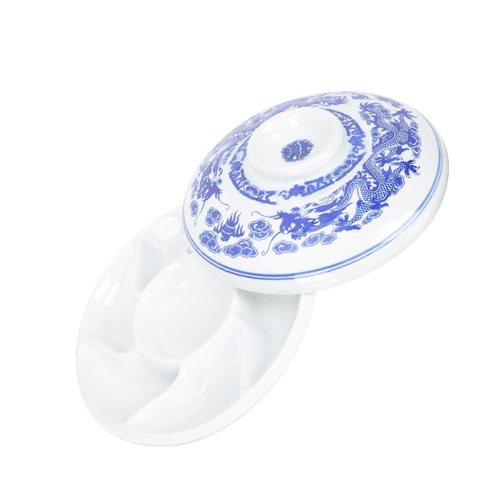 Paint Mixer Pallet Ceramic Watercolor Classic Design For Students Assorted Color 1Pack
