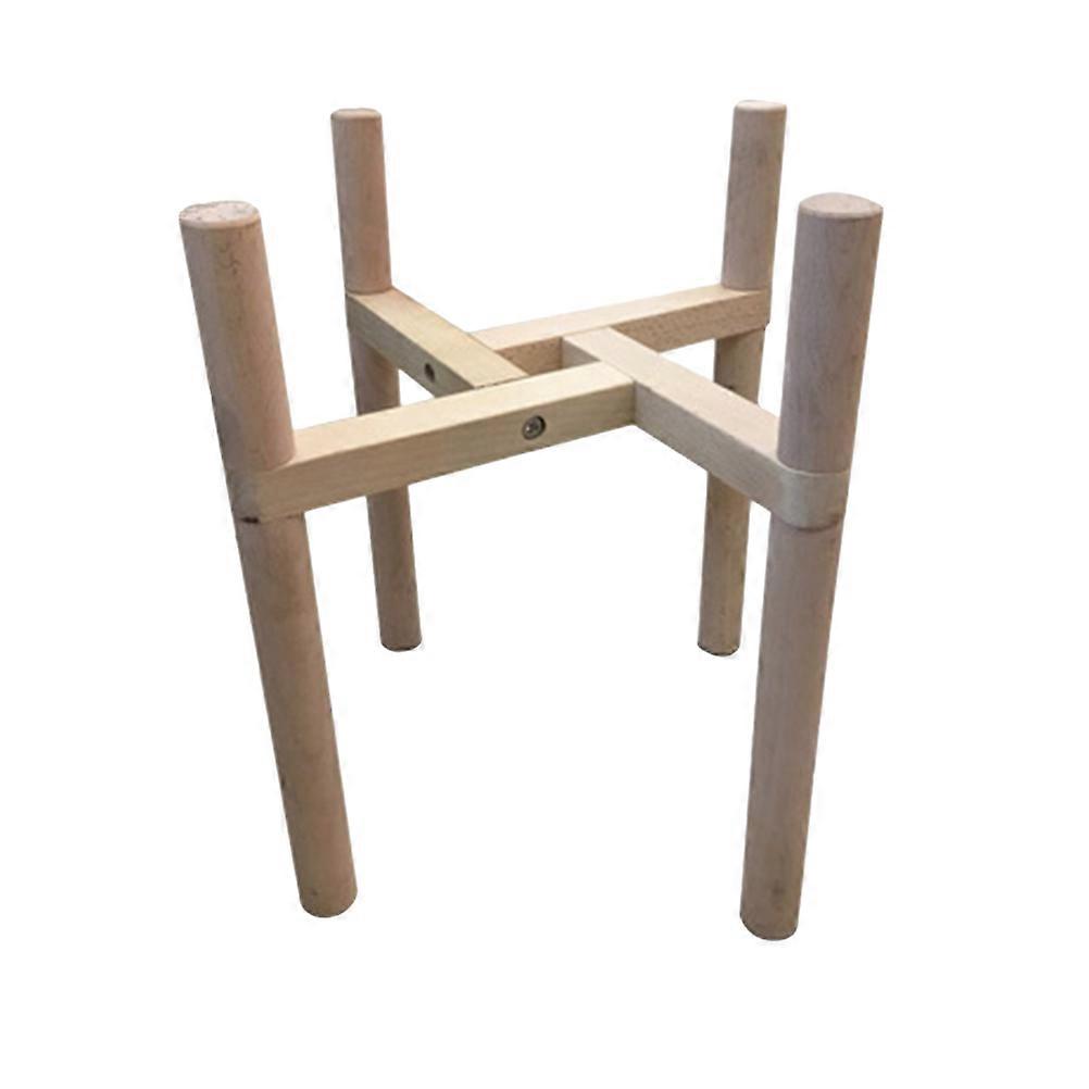 Planter Rack Wooden Modern Bonsai Display Shelf Balcony Rectangular Storage Rack 1Pcs