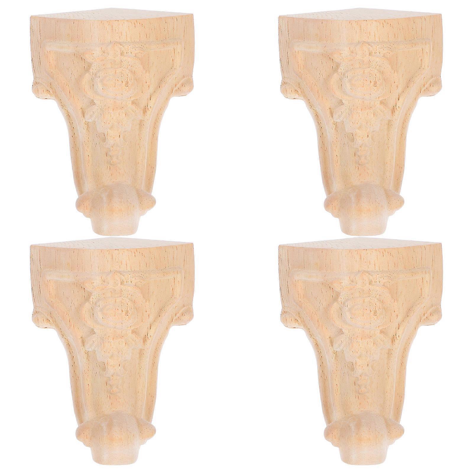 Replacement Sofa Legs Wooden Table Leg Replaceable For Carved Design 4Pcs