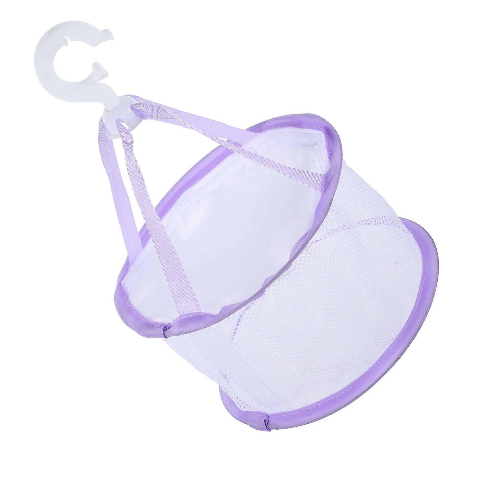 Brush Drying Hanger Household Mesh Drying Basket Hanging Type Makeup Sponge Drying Holder For Travel Home Use 30.00X21.50X21.50CM Purple 1Set
