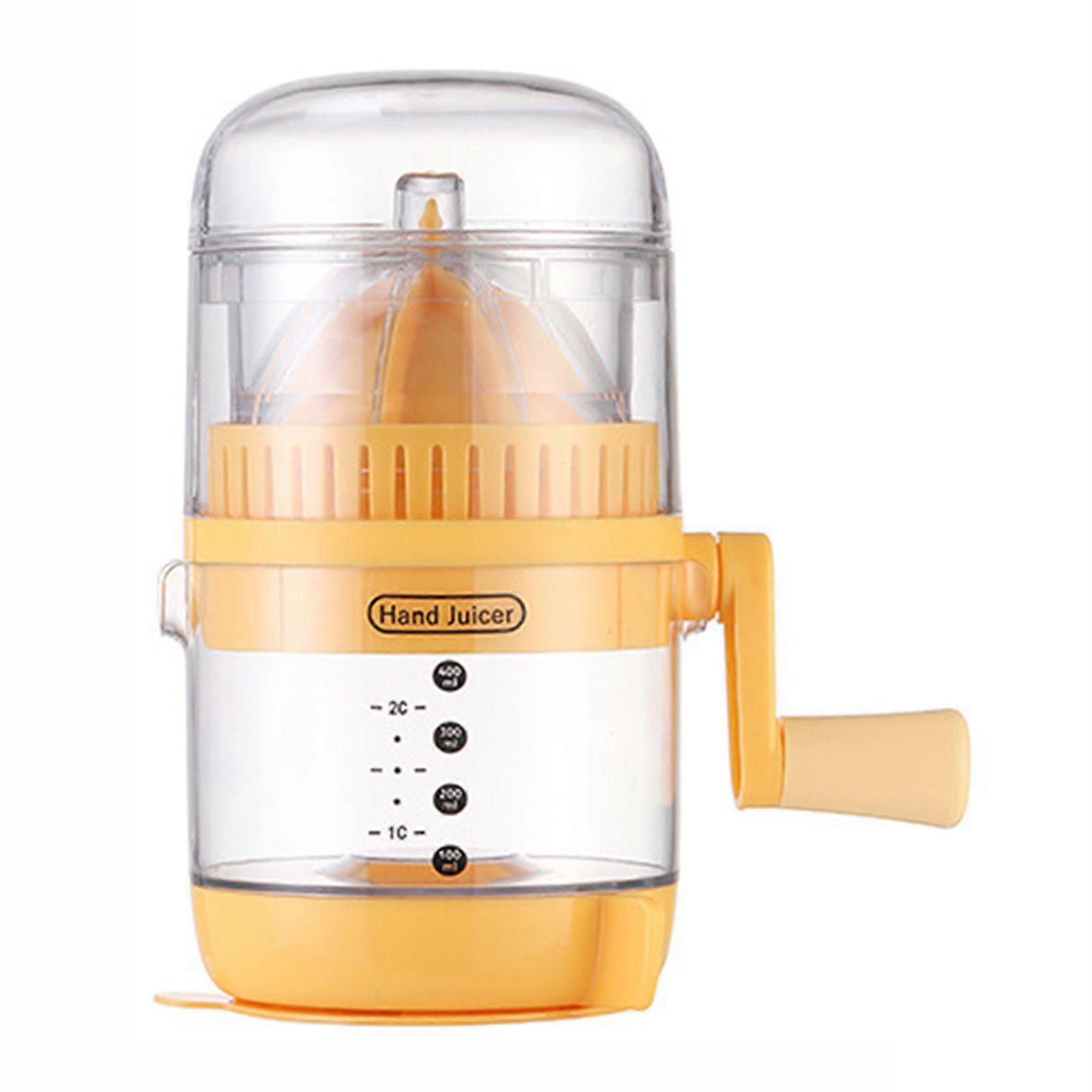 Hand Crank Manual Lemon Juicer Multifunctional Hand Juicer 15oz Anti-Slip Suction Fruit Juicer with Measuring