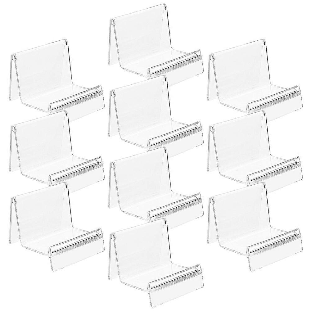 Business Card Display Rack Clear Wallet Display Stand Simple Shape Plastic Material For Store Display General Users 10Pcs