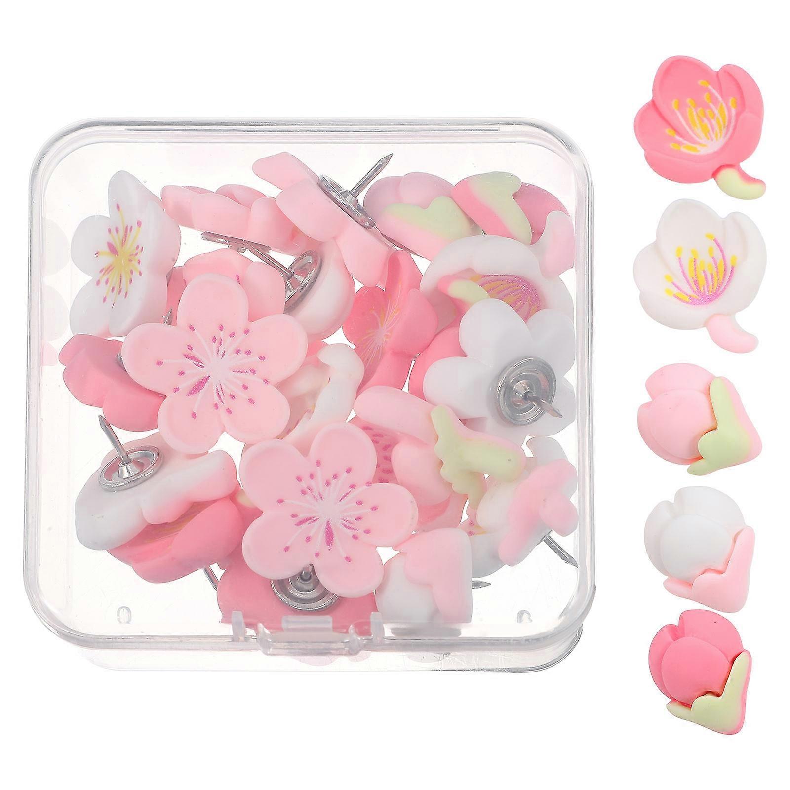 Convenient Thumbtacks Small Push Pins Classroom Use Resin Material 20Pcs