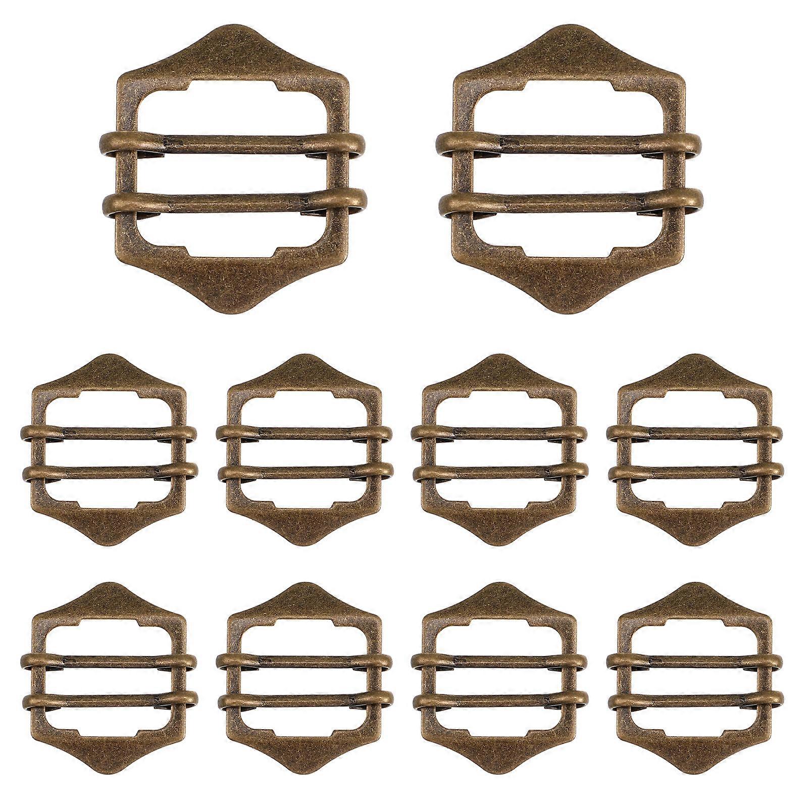 Vest Buttons Metal Adjuster Slides Buckles: 10pcs Suit Vest Buckles Slider Strap Adjuster Roller Pin Buckles For Belt Bags Diy Accessories Simple