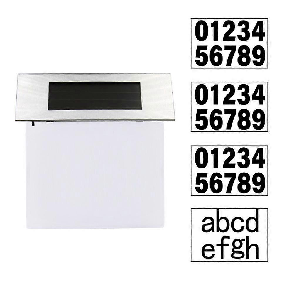 Solar Powered LED Address Sign Doorplate Light, Durable & Visible in the Dark for Garden or Patio Use