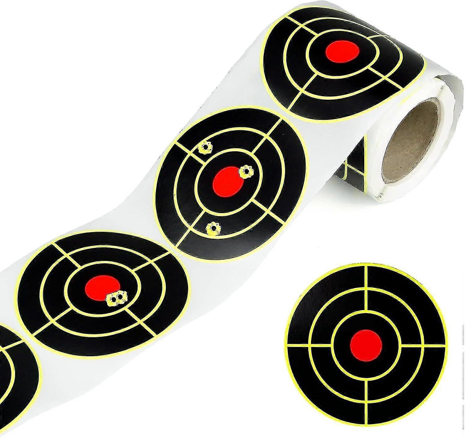 Self-Adhesive Fluorescent Yellow Shooting Targets - 3 Inch, 100pcs