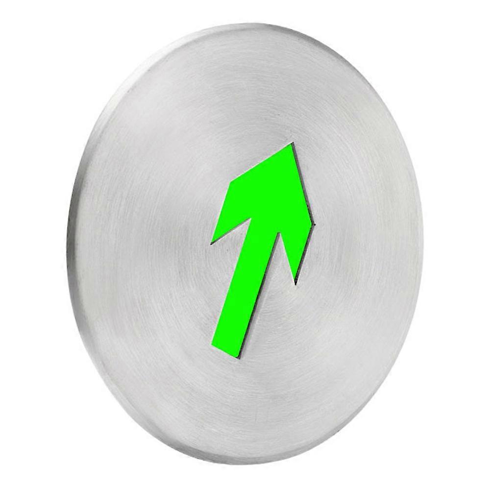 Emergency Exit Sign Stainless Steel Glow in the Emergency Function Clear Evacuation Guidance 1Pcs