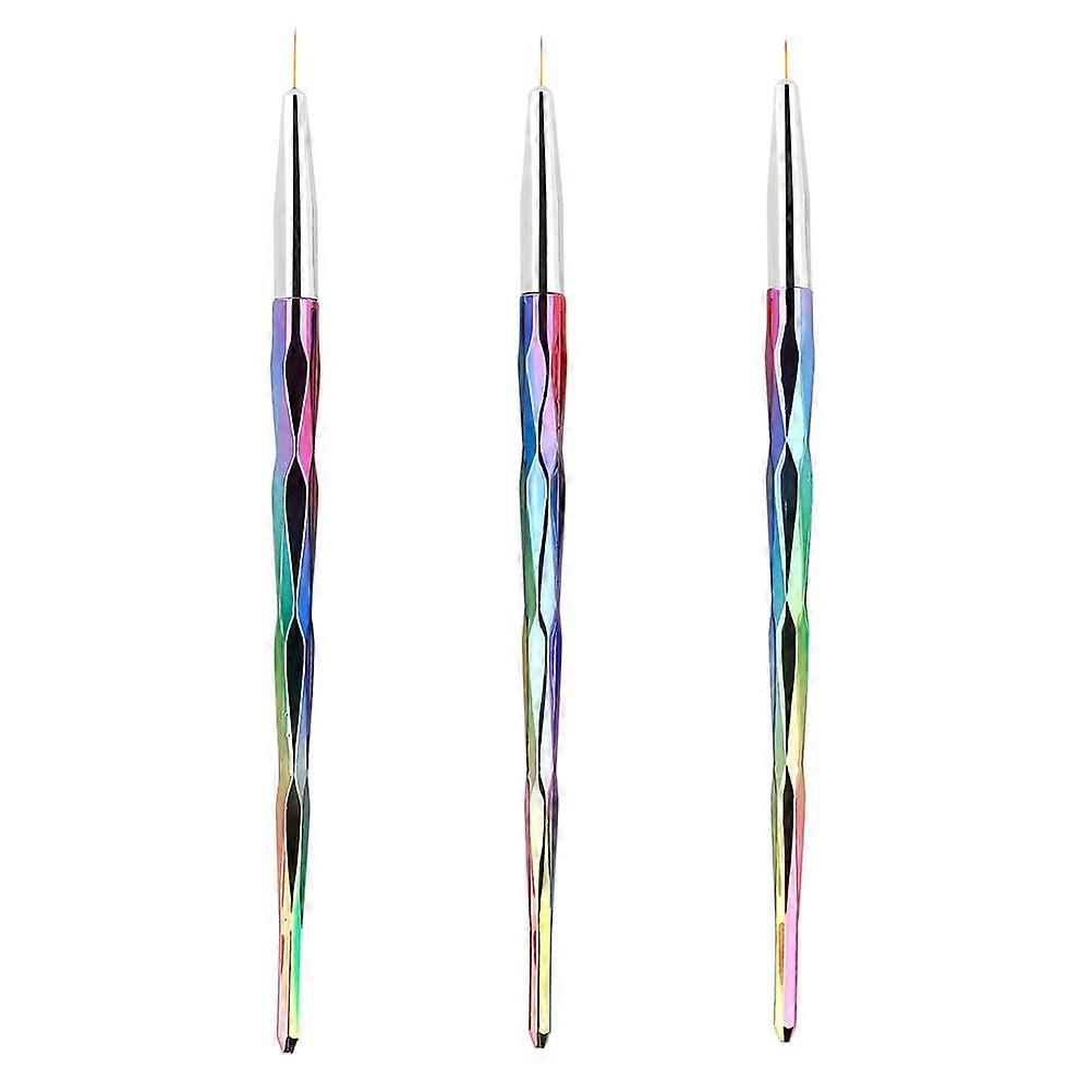 Liner Brush For Nails Manicure Drill DIY Projects ABS Material 3Pcs