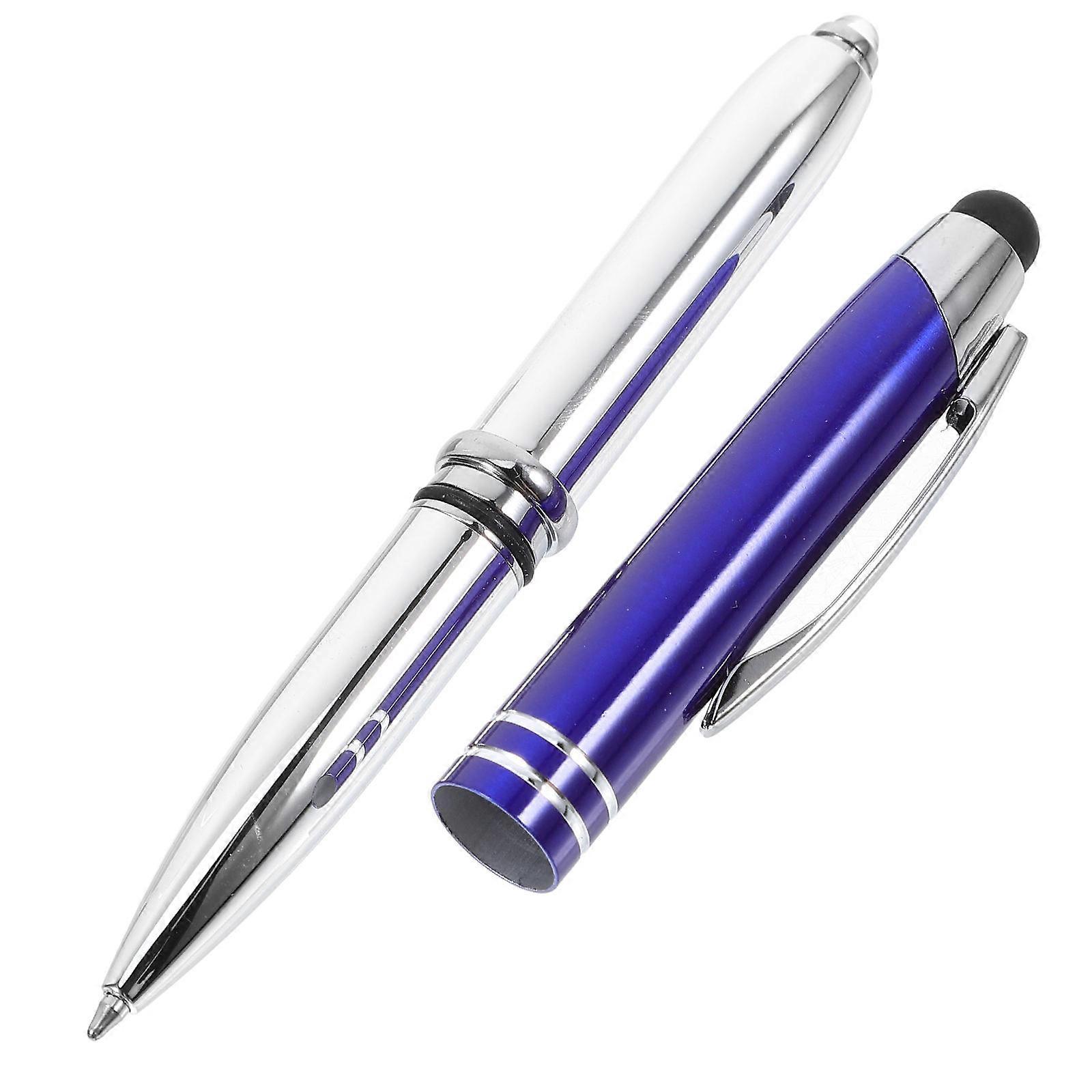 Blue Led Touch Screen Stylus Pen with Ballpoint Writing Function for Daily Use Metal