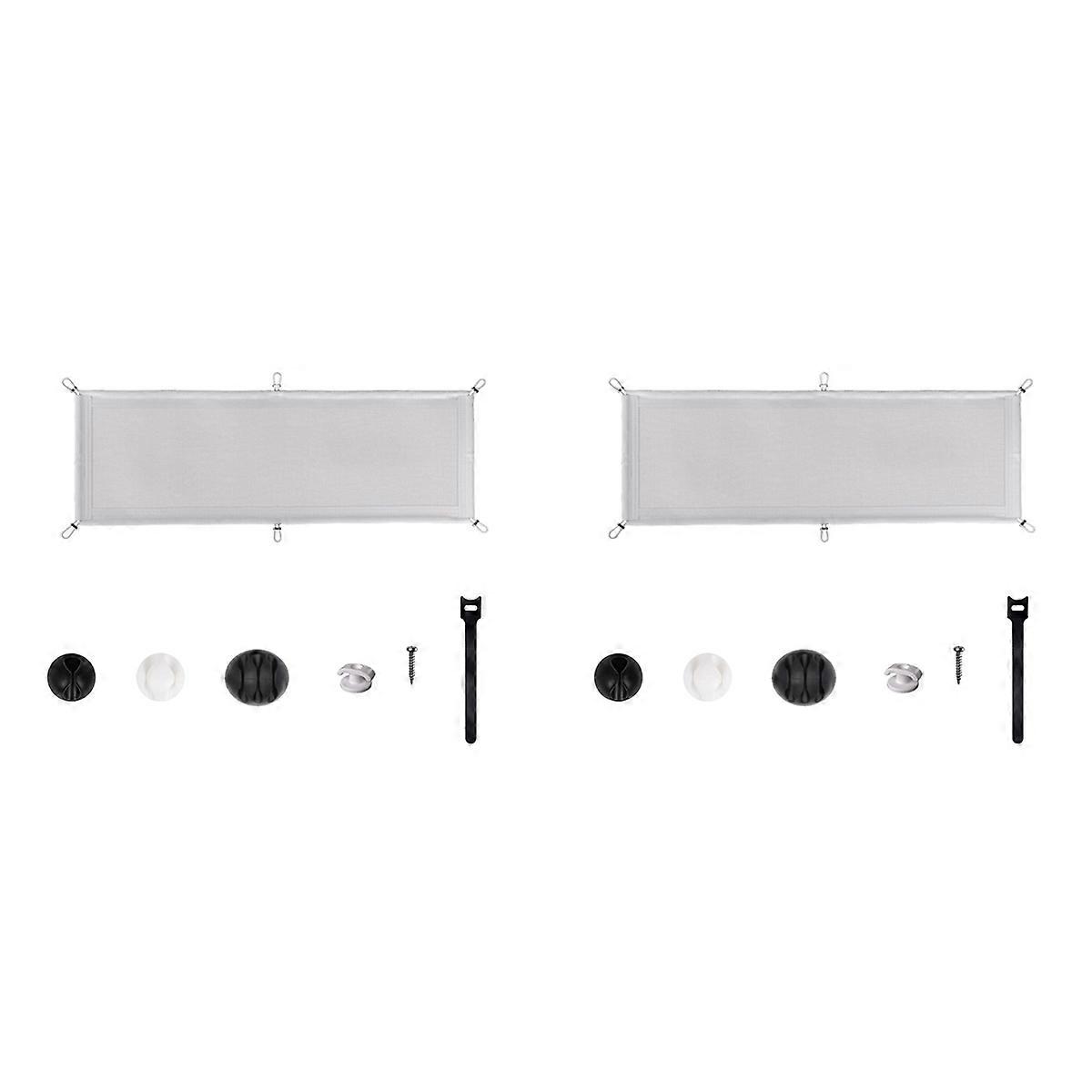 Cable Management Net - Under Desk Wire Management - Flexible Under Desk Cable Management Tray White