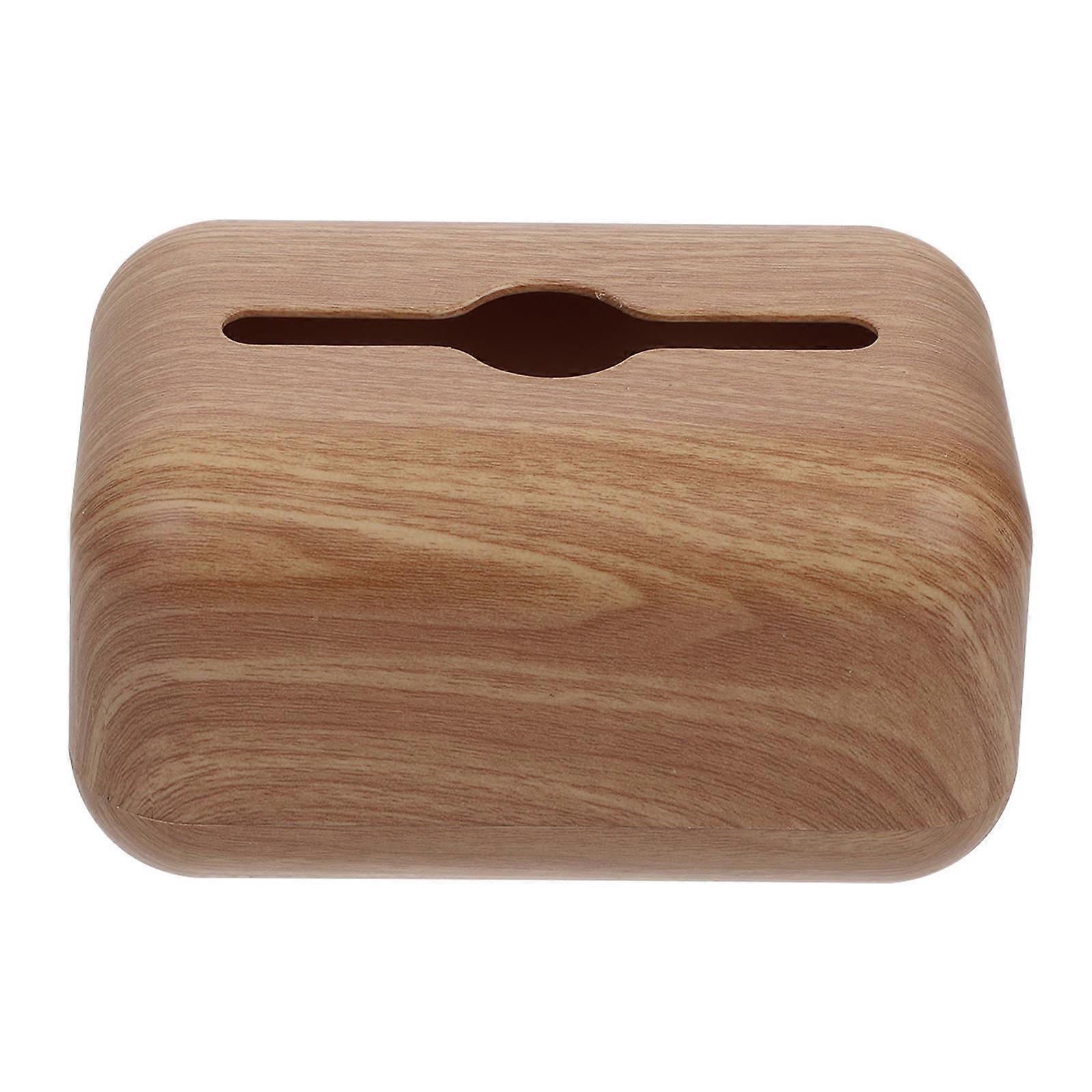 Creative Wood Grain Tissue Box 1 Set Household Storage Holder