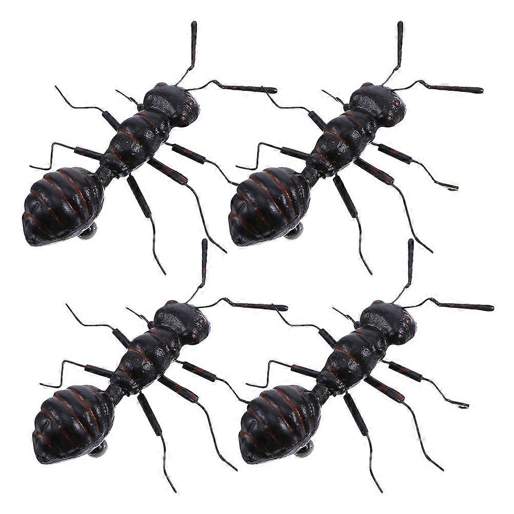 4pcs  Simulation Ants Models Garden Ants Decors Artificial Ants Figures For Desk