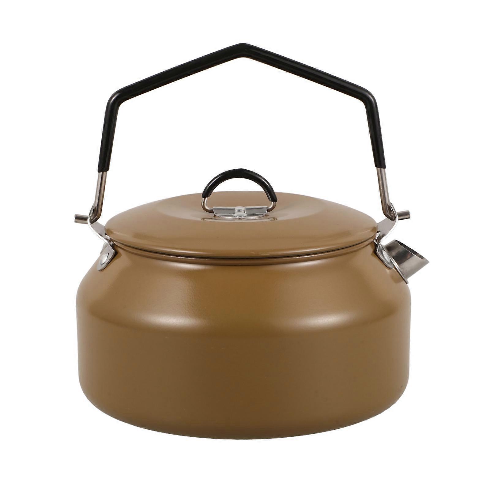 Stainless Steel Camping Kettle Outdoor Enthusiasts Portable Sleek Design Boiling Water 1Pack