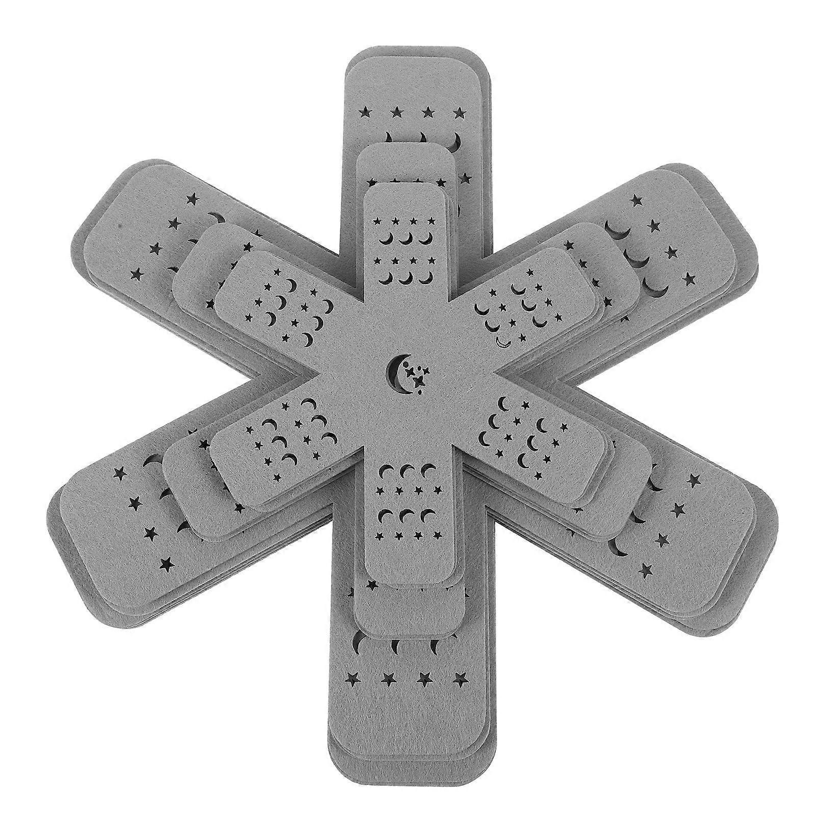 Non-Slip Protective Pad Nonwovens Pan Mat For Plates 25.00X25.00X0.20cm Stackable Design 12Pcs