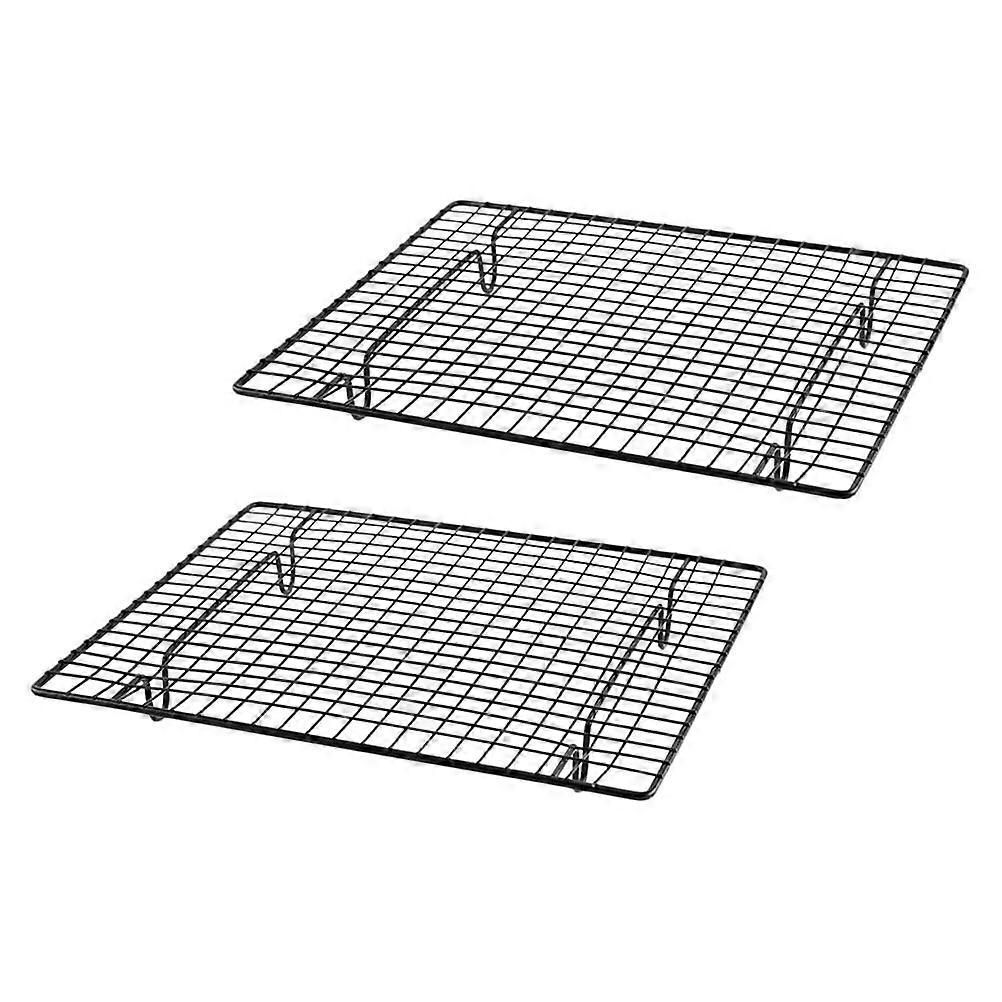 Baking Drying Rack Nonstick Cooling Rack Black 26x23cm Grilling 2Pcs