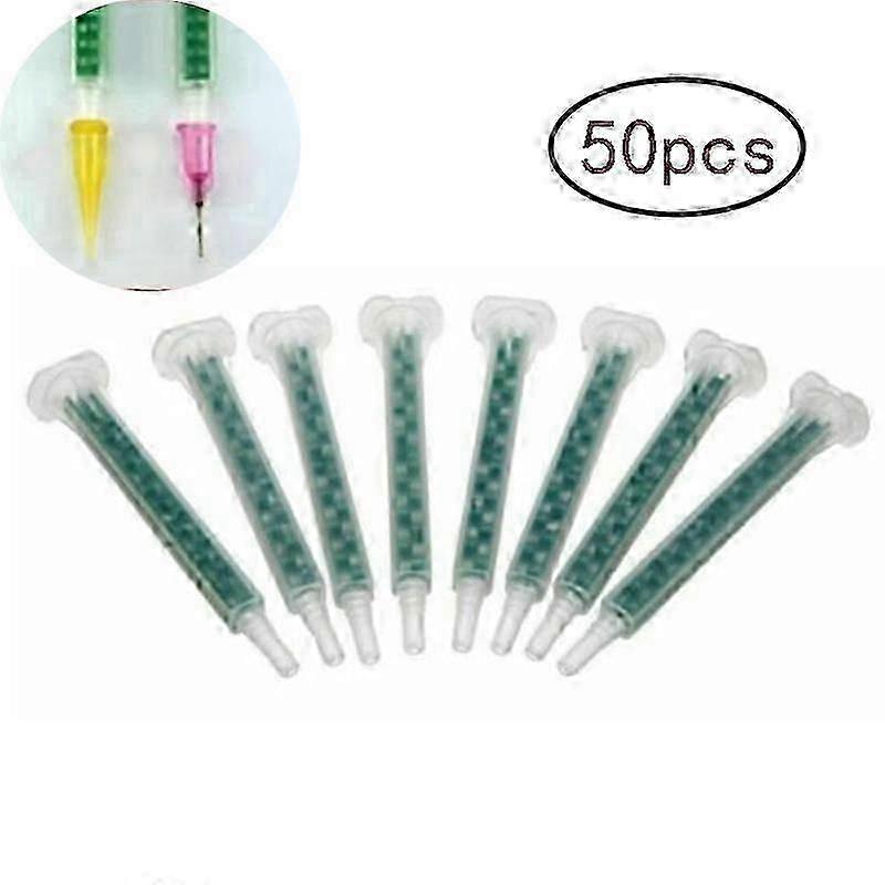 Mixing Nozzles 1:1 Mixing Nozzle, Mixer Tips, Mixing Spout, Plastic Adhesive, Mixing Spout for 2K Adhesive, Static Mixer (50 Pieces)