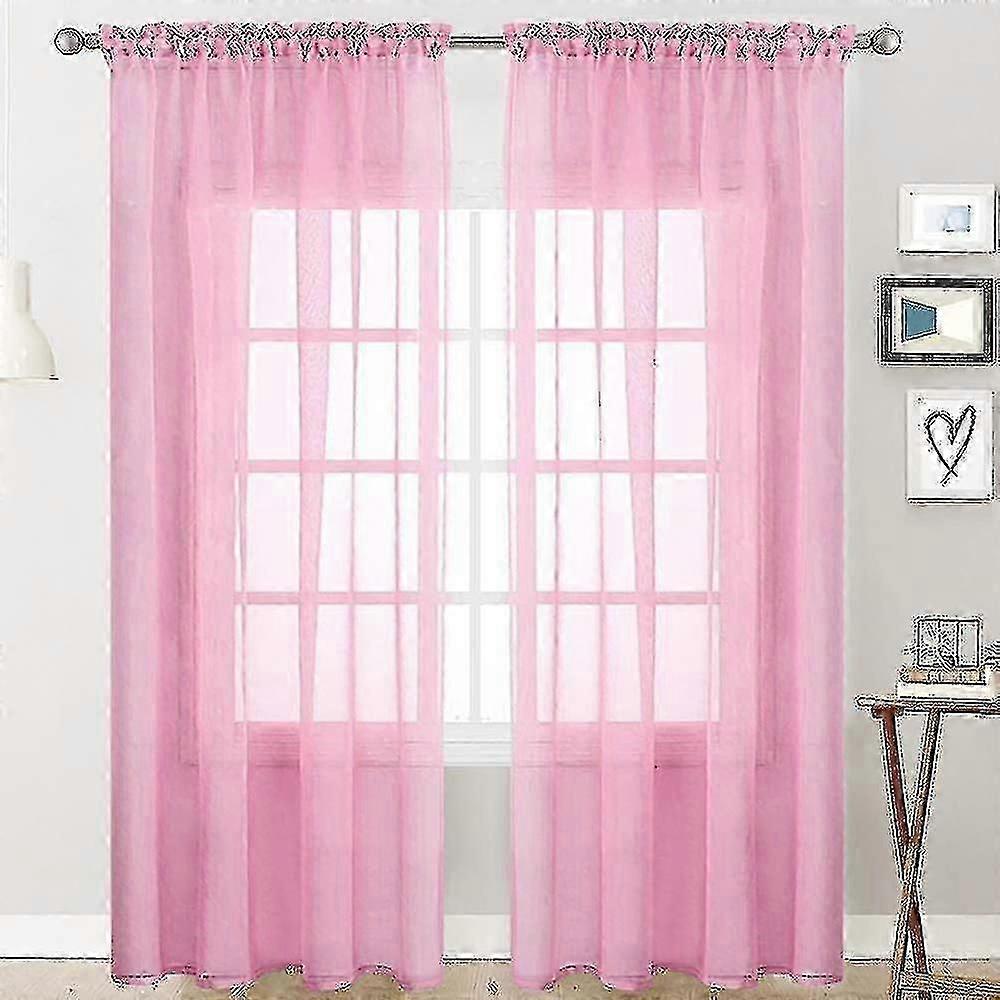 Voile Curtains With Ruffles In Linen Optics Transparent