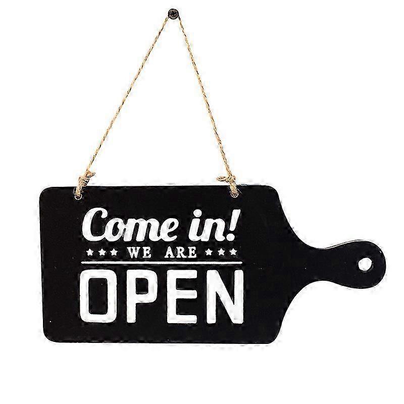 Wooden Open Closed Sign Vintage Two Sided Open And Closed Sign With Rope For Hanging