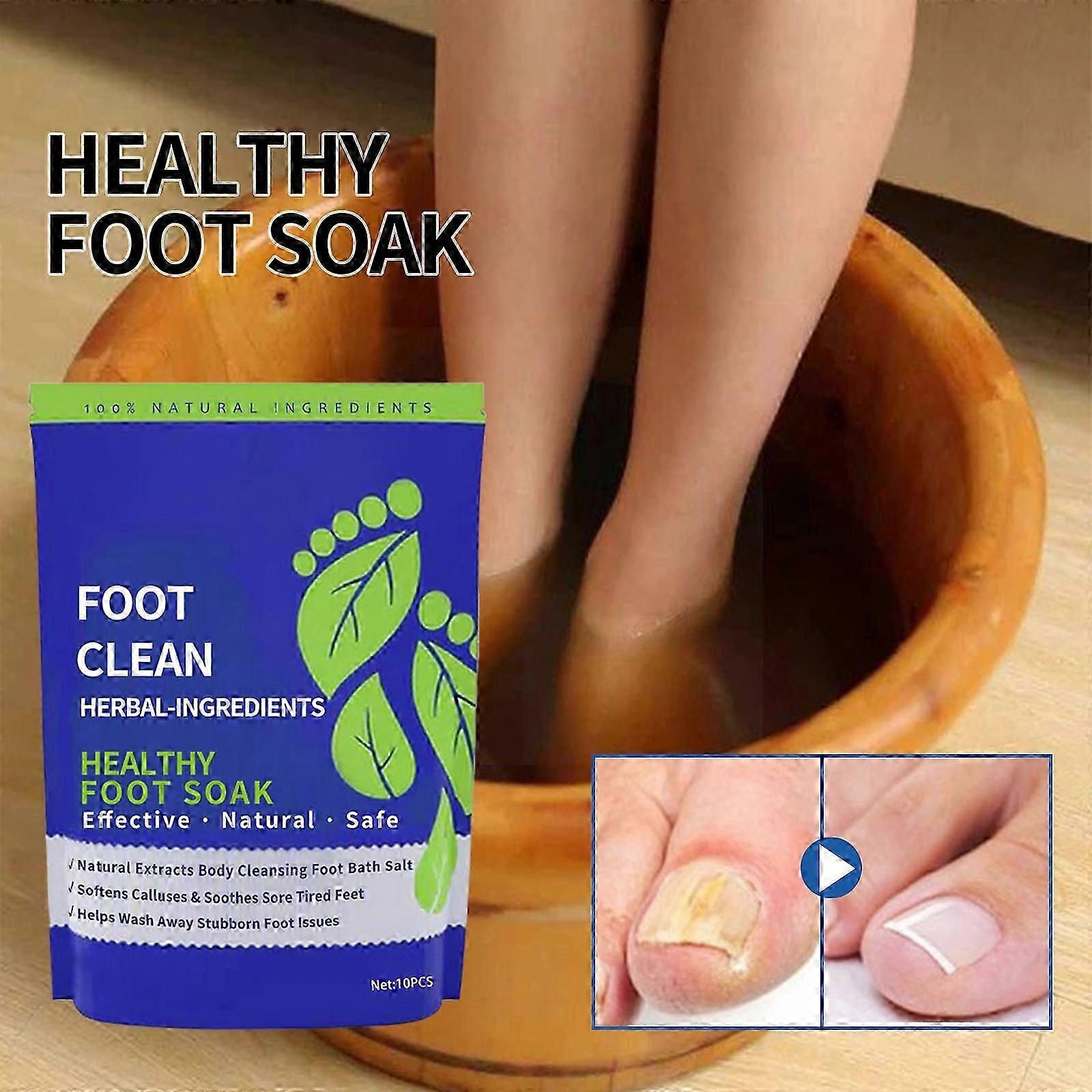 10pcs Foot Soak for Toenail Repair, Athletes Foot, Softens Calluses, Soothes Sore and Tired Feet, Foot odor Scent Foot Clean Healthy Herbal Ingredient