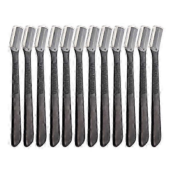 12 Eyebrow Knives - Stylish Eyebrows in Black
