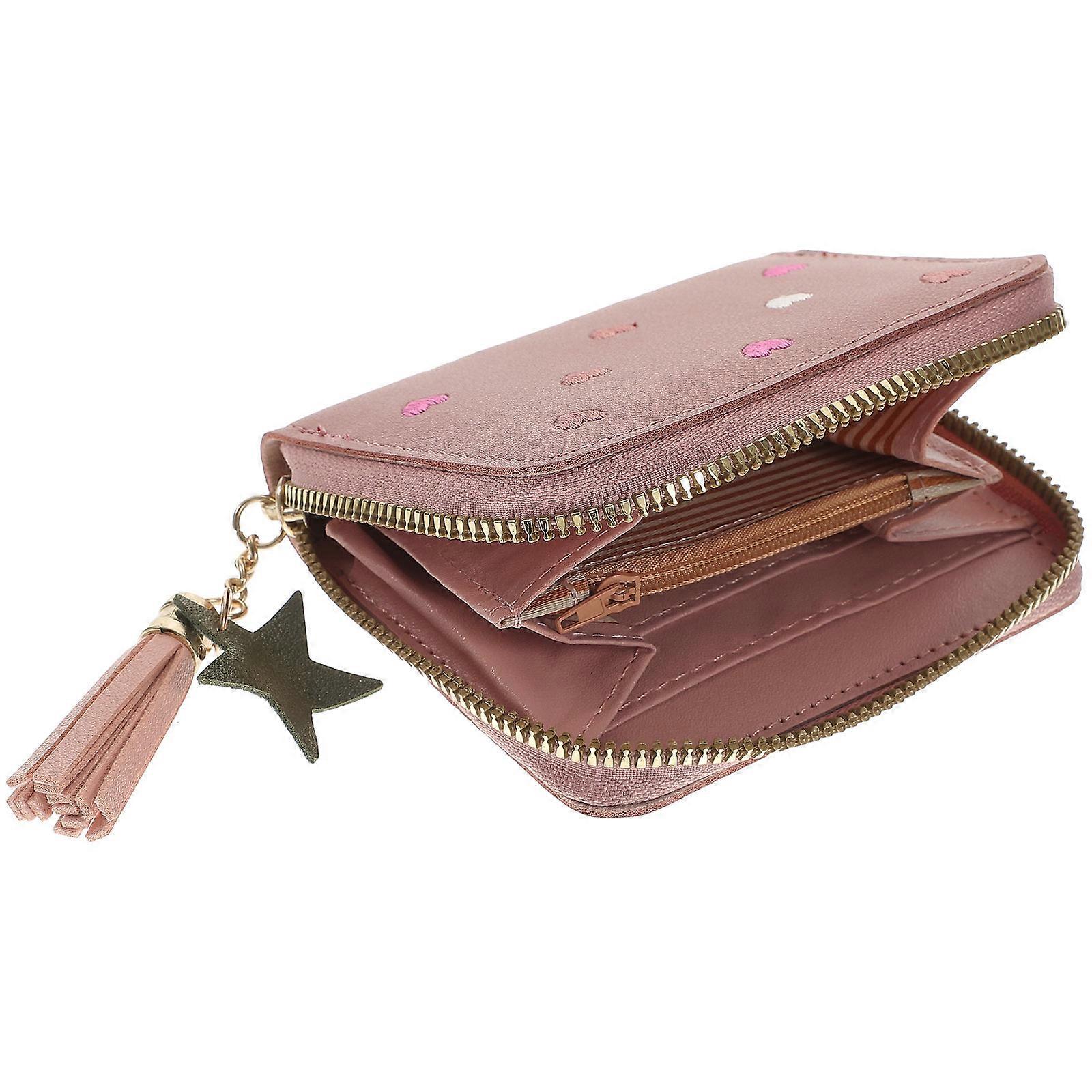 Plånböcker för kvinnor Rektangulär Rosa PU Läder Organisation 1Pack